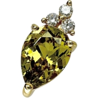 マリガーネット 1.20ct ダイヤモンド 0.07ct 8.1 ペンダントトップ K18ゴールド 18金 1.1g レディース【中古】【真子質店】【NN】【MaYMa】