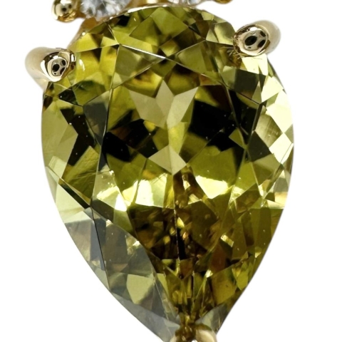 マリガーネット 1.20ct ダイヤモンド 0.07ct 8.1 ペンダントトップ K18ゴールド 18金 1.1g レディース【中古】【真子質店】【NN】【MaYMa】