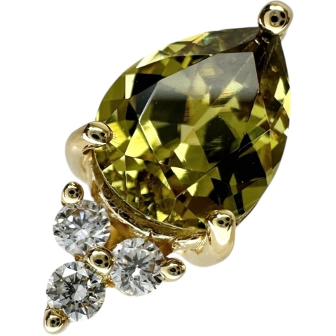 マリガーネット 1.20ct ダイヤモンド 0.07ct 8.1 ペンダントトップ K18ゴールド 18金 1.1g レディース【中古】【真子質店】【NN】【MaYMa】