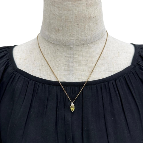 マリガーネット 1.20ct ダイヤモンド 0.07ct 8.1 ペンダントトップ K18ゴールド 18金 1.1g レディース【中古】【真子質店】【NN】【MaYMa】