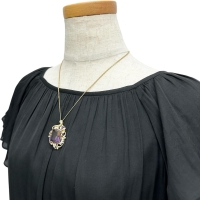 アメトリン 24.50ct ダイヤモンド 1.45ct ペンダントトップ K18ゴールド 18金 13.3g レディース【中古】【真子質店】【NN】【IMixD】