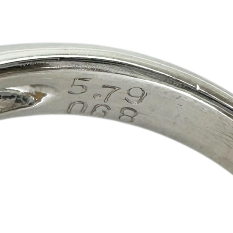 10号 シトリン 5.79ct ダイヤモンド 0.68ct リング・指輪 Pt900プラチナ 7.7g レディース【中古】【真子質店】【NN】【MiTMo】