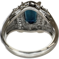 12.5号 インディゴライトブルートルマリン 3.08ct ダイヤモンド 0.67ct リング・指輪 Pt900プラチナ 13.9g レディース【中古】【真子質店】【NN】【IYxx】