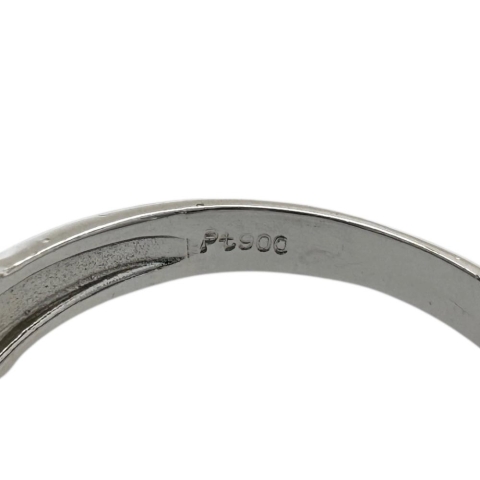 12.5号 サファイア 計0.94ct ダイヤモンド 計0.08ct リング・指輪 Pt900プラチナ 4.8g レディース【中古】【真子質店】【NN】【DKMa】
