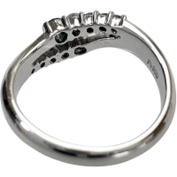 12号 アレキサンドライト 計0.18ct ダイヤモンド 計0.25ct リング・指輪 Pt900プラチナ 6.0g レディース【中古】【真子質店】【NN】【MoMiMa】