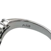 12号 アレキサンドライト 計0.18ct ダイヤモンド 計0.25ct リング・指輪 Pt900プラチナ 6.0g レディース【中古】【真子質店】【NN】【MoMiMa】