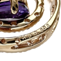 カラーチェンジサファイア 0.608ct ダイヤモンド 0.33ct ペンダントトップ K18ゴールド 18金 1.8g レディース【中古】【真子質店】【NN】【MaSY】