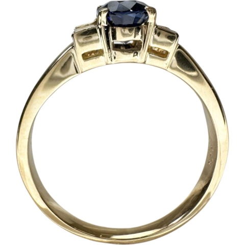 13号 サファイア 1.018ct ダイヤモンド 0.32ct リング・指輪 K18ゴールド 18金 4.1g レディース【中古】【真子質店】【NN】【IxTMa】