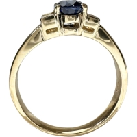 13号 サファイア 1.018ct ダイヤモンド 0.32ct リング・指輪 K18ゴールド 18金 4.1g レディース【中古】【真子質店】【NN】【IxTMa】