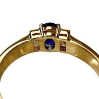 13号 サファイア 1.018ct ダイヤモンド 0.32ct リング・指輪 K18ゴールド 18金 4.1g レディース【中古】【真子質店】【NN】【IxTMa】