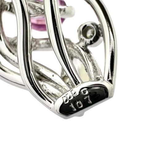 マルチカラーサファイア 計1.07ct ダイヤモンド 計0.06ct ペンダントトップ K18WGホワイトゴールド 18金 3.4g レディース【中古】【真子質店】【NN】【DSMo】