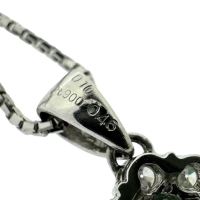 エメラルド 0.10ct ダイヤモンド 計0.46ct ネックレス Pt900プラチナ/Pt850プラチナ 5.5g 40cm レディース【中古】【真子質店】【NN】【DYT】