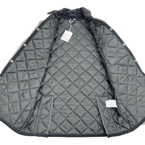 【LAVENHAM/ラベンハム】 キルティングジャケット カバーオール ウール グレーウール メンズ【中古】【真子質店】【GD】【Mox】