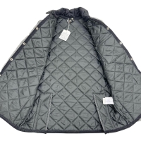 【LAVENHAM/ラベンハム】 キルティングジャケット カバーオール ウール グレーウール メンズ【中古】【真子質店】【GD】【Mox】