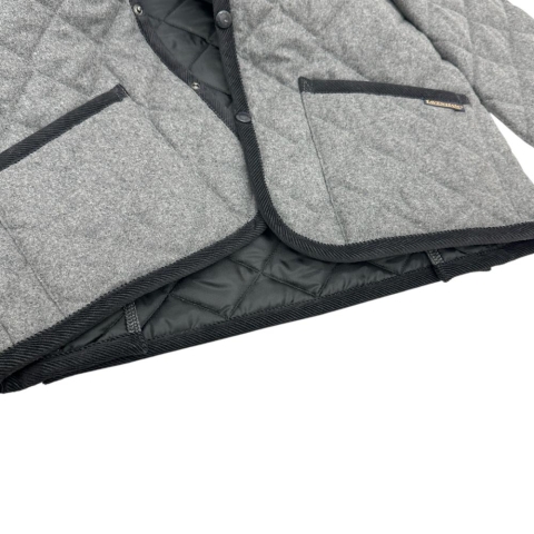 【LAVENHAM/ラベンハム】 キルティングジャケット カバーオール ウール グレーウール メンズ【中古】【真子質店】【GD】【Mox】