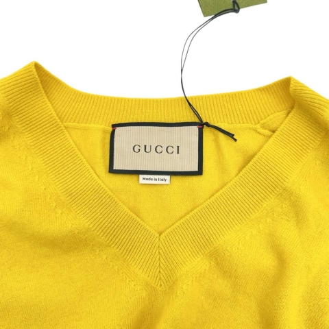 【GUCCI/グッチ】 セーター ウール100％ イエローウール レディース【中古】【真子質店】【GD】【TMox】