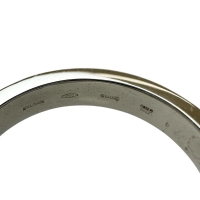 23号【BVLGARI/ブルガリ】 メンズOK ダブルロゴ ダイヤモンド1P リング・指輪 K18WGホワイトゴールド 18金 7.4g レディース【中古】【真子質店】【BL】【IDMax】