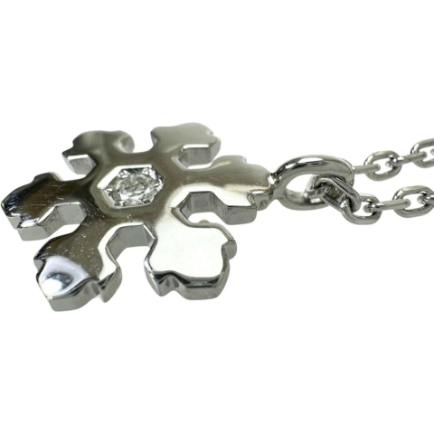 【BVLGARI/ブルガリ】 スノーフレーク ダイヤモンド ネックレス K18WGホワイトゴールド 18金 8.8g 40cm レディース【中古】【真子質店】【BL】【IKIY】