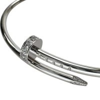 【CARTIER/カルティエ】 ジュストアンクル スモールモデル 現行モデル ダイヤモンド 0.18(20石)ct ブレスレット K18WGホワイトゴールド 18金 9.1g B6084017  #16 レディース【中古】【真子質店】【BL】【MoYMox】