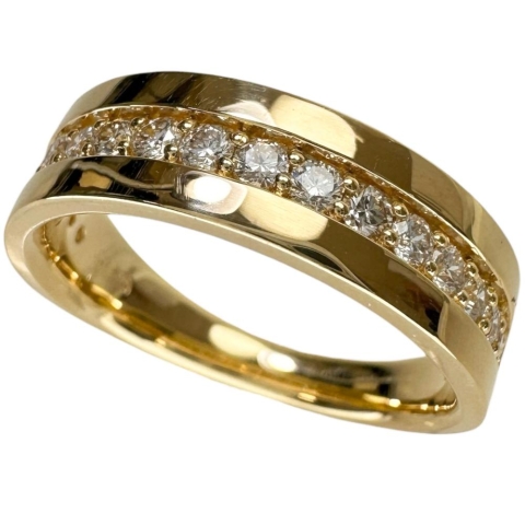 11.5号 ダイヤモンド 0.38ct リング・指輪 K18ゴールド 18金 5.4g レディース【中古】【真子質店】【NN】【IxKMi】