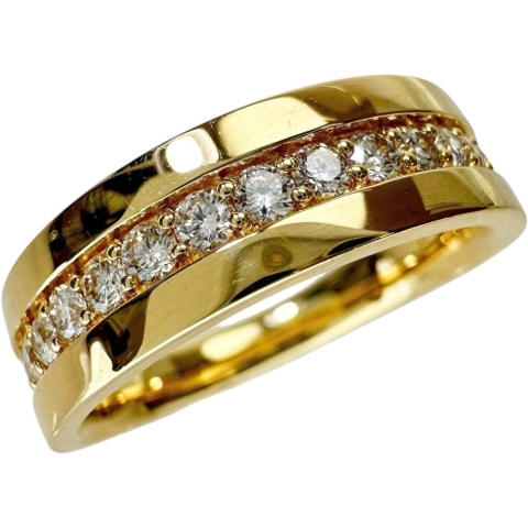 11.5号 ダイヤモンド 0.38ct リング・指輪 K18ゴールド 18金 5.4g レディース【中古】【真子質店】【NN】【IxKMi】