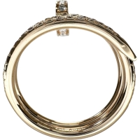 12号【CARTIER/カルティエ】 ジュストアンクル ダブル セミパヴェ ダイヤモンド リング・指輪 K18PGピンクゴールド 18金 4.7g B4210900 #52 レディース【中古】【真子質店】【BL】【YYxx】