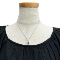 サファイア 0.484ct ダイヤモンド 0.35ct ペンダントトップ Ptプラチナ/(純度65~70%程度) 2.0g レディース【中古】【真子質店】【NN】【TKMo】