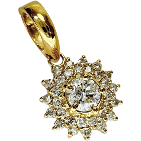 ダイヤモンド 0.63ct ペンダントトップ K18ゴールド 18金 1.9g レディース【中古】【真子質店】【NN】【DYT】