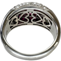 13.5号 ルビー 2.40ct ダイヤモンド 0.60ct リング・指輪 K18WGホワイトゴールド 18金 11.7g レディース【中古】【真子質店】【NN】【TTMiMi】