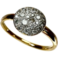 11号【Pomellato/ポメラート】 サッビア　スモール ダイヤモンド リング・指輪 K18ゴールド 18金 2.2g レディース【中古】【真子質店】【BL】【ITDMa】