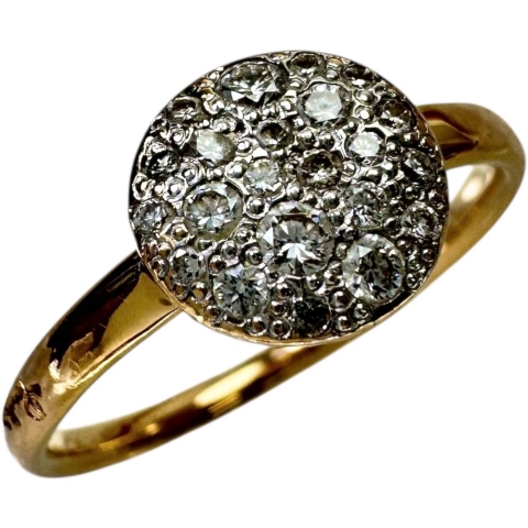 11号【Pomellato/ポメラート】 サッビア　スモール ダイヤモンド リング・指輪 K18ゴールド 18金 2.2g レディース【中古】【真子質店】【BL】【ITDMa】