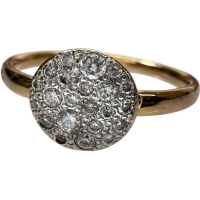 11号【Pomellato/ポメラート】 サッビア　スモール ダイヤモンド リング・指輪 K18ゴールド 18金 2.2g レディース【中古】【真子質店】【BL】【ITDMa】