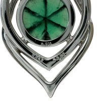 トラピッチェエメラルド 3.545ct ダイヤモンド 0.67ct ペンダントトップ Pt900プラチナ 8.8g レディース【中古】【真子質店】【NN】【TTxx】