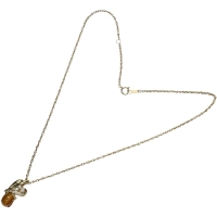 オパールキャッツアイ 1.41ct ダイヤモンド 0.16ct ネックレス K18ゴールド 18金 5.9g 41cm レディース【中古】【真子質店】【NN】【IxKMi】