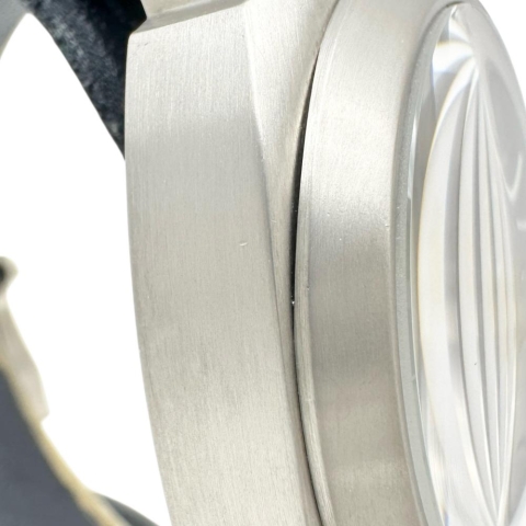 【PANERAI/パネライ】 PAM00177 ルミノール マリーナ 保証書/ギャラ付 裏スケルトン 腕時計 チタン/レザー 手巻き ブラック文字盤/ブラックレザー社外ベルト メンズ【中古】【真子質店】【BL】【DYTx】