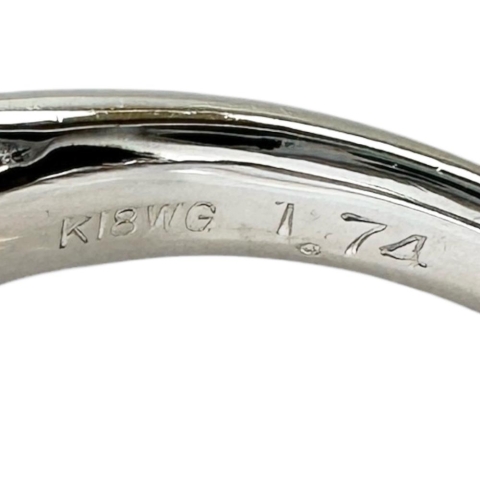 11号 スペサルティンガーネット 1.74ct ダイヤモンド 0.09ct リング・指輪 K18WGホワイトゴールド 18金 6.0g レディース【中古】【真子質店】【NN】【IIMaMa】