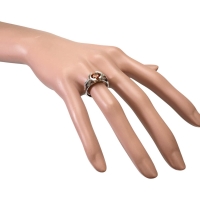 11号 スペサルティンガーネット 1.74ct ダイヤモンド 0.09ct リング・指輪 K18WGホワイトゴールド 18金 6.0g レディース【中古】【真子質店】【NN】【IIMaMa】