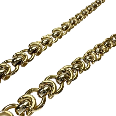 【UNOAERRE/ウノアエレ】 デザインチェーン 中空  ネックレス K18ゴールド 18金 30.8g 43cm レディース【中古】【真子質店】【BL】【MoYIx】