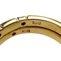 11.5号 2連合わせ/セット ルビー 0.41×2ct リング・指輪 K18ゴールド 18金 5.2g レディース【中古】【真子質店】【NN】【MiYx】