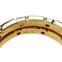 11.5号 2連合わせ/セット ルビー 0.41×2ct リング・指輪 K18ゴールド 18金 5.2g レディース【中古】【真子質店】【NN】【MiYx】