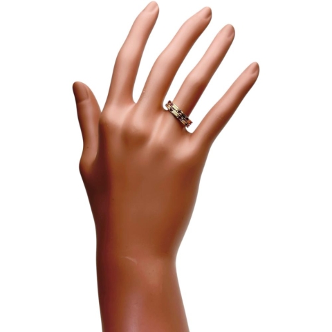 11.5号 2連合わせ/セット ルビー 0.41×2ct リング・指輪 K18ゴールド 18金 5.2g レディース【中古】【真子質店】【NN】【MiYx】