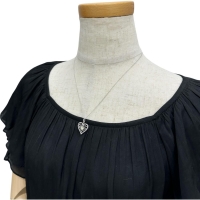 ハートモチーフ ダイヤモンド(推定L-I1) 0.510ct その他ダイヤモンド 0.36ct ネックレス K18WGホワイトゴールド 18金 4.1g 45cm レディース【中古】【真子質店】【NN】【SSx】