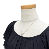 Nモチーフ ダイヤモンド 0.32ct ペンダントトップ K18WGホワイトゴールド 18金 4.0g レディース【中古】【真子質店】【NN】【MixMa】