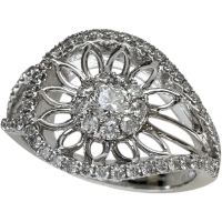 12号 ダイヤモンド 0.53ct リング・指輪 K18WGホワイトゴールド 18金 4.7g レディース【中古】【真子質店】【NN】【SMaMo】