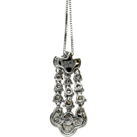 ピンクダイヤモンド 1.08ct ネックレス K18WGホワイトゴールド 18金 5.3g 45.5cm レディース【中古】【真子質店】【NN】【ITDMa】