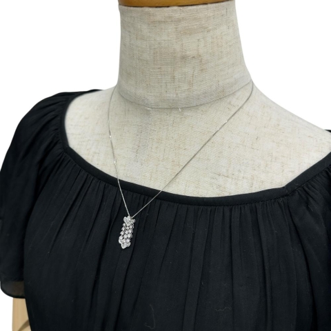 ピンクダイヤモンド 1.08ct ネックレス K18WGホワイトゴールド 18金 5.3g 45.5cm レディース【中古】【真子質店】【NN】【ITDMa】