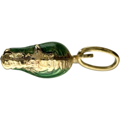 象モチーフ エナメル ペンダントトップ K18ゴールド 18金 1.4g レディース【中古】【真子質店】【NN】【TKMo】