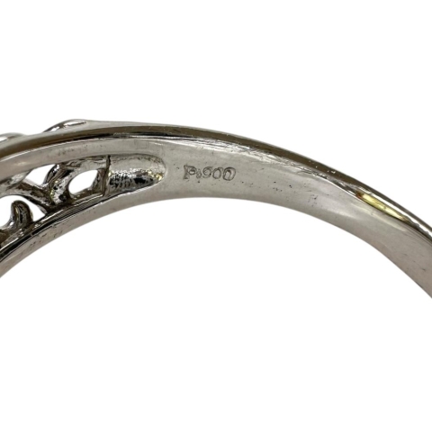 15.5号 スフェーン 3.65ct ダイヤモンド 0.09ct リング・指輪 Pt900プラチナ 6.6g レディース【中古】【真子質店】【NN】【KMiI】