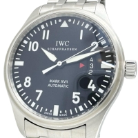 【IWC/インターナショナルウォッチカンパニー】 IW326504 パイロットウォッチ マーク17 腕時計 ステンレススチール 自動巻き/オートマ ブラック文字盤/シルバーベルト メンズ【中古】【真子質店】【BL】【TSIMo】