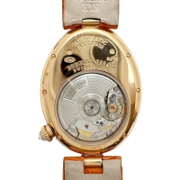 【Breguet/ブレゲ】 8938BR クイーンオブネイプルズ フルダイヤ 裏スケルトン 腕時計 K18PGピンクゴールド/レザー/ダイヤモンド 自動巻き/オートマ シルバー文字盤/オレンジレザーベルト レディース【中古】【真子質店】【BL】【MaIKxx】